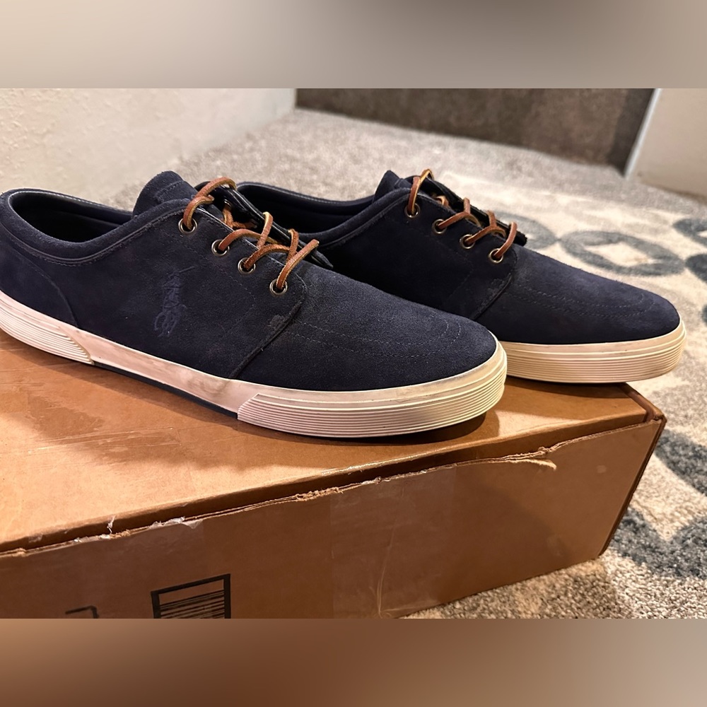 Blue Suede Polo Shoes